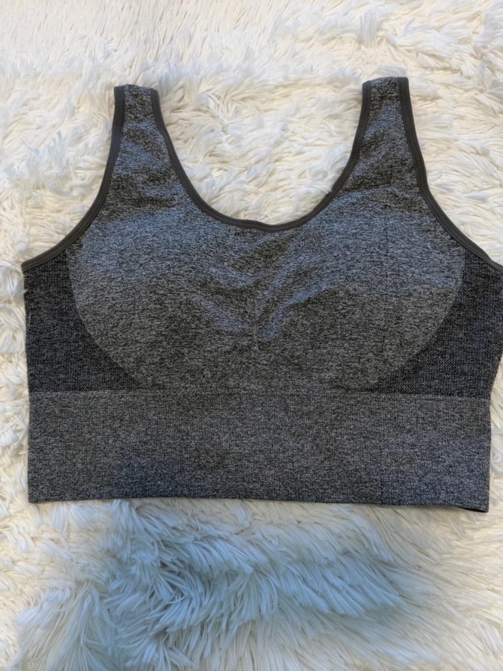 Seamless Grey Sports Bra - Comfortable Everyday Support